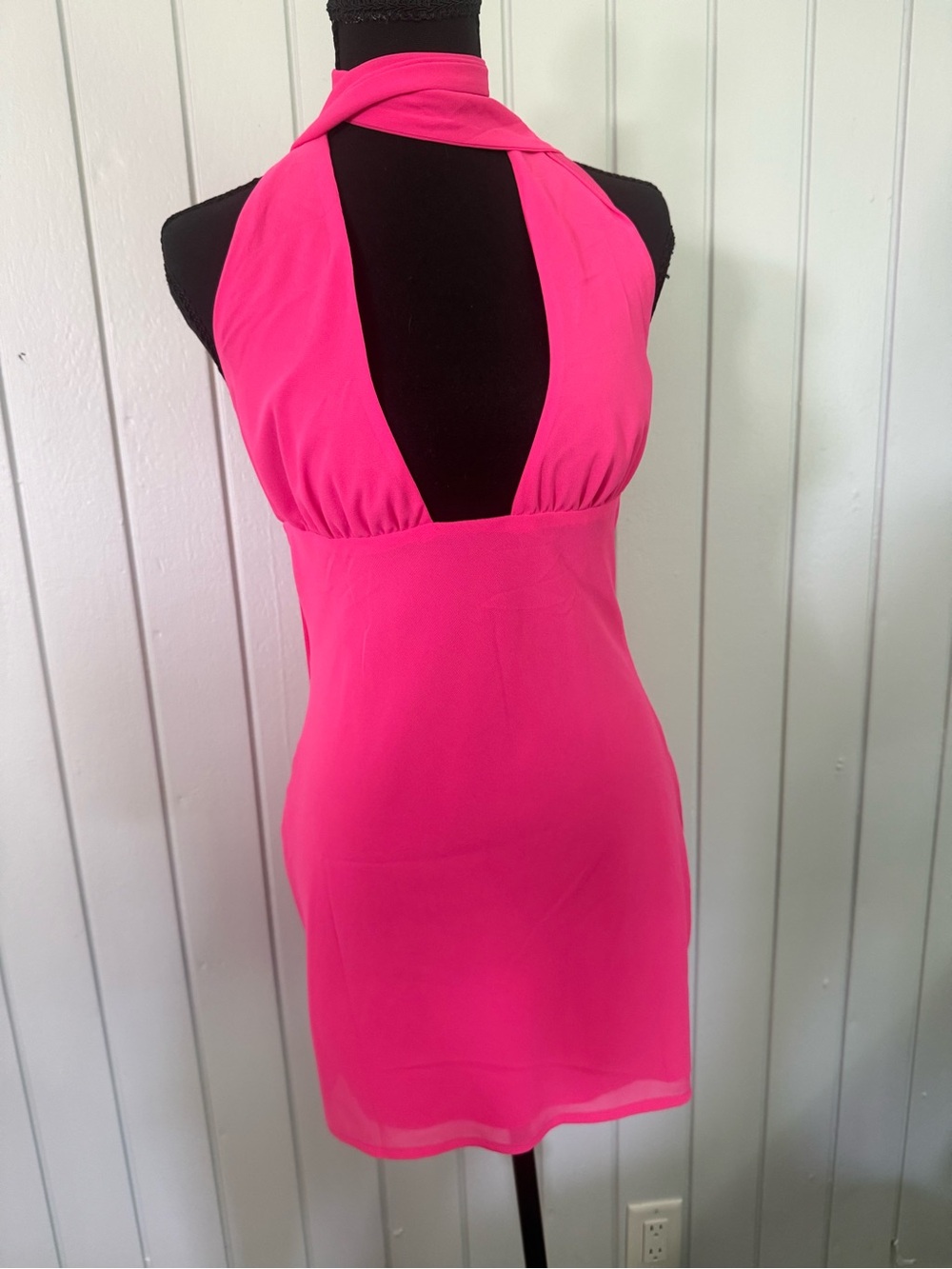 Peppermayo Fuchsia Halter Mini Dress